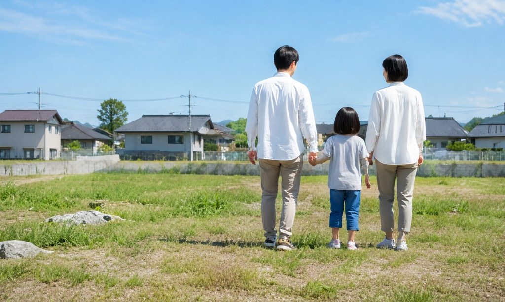 上篠路の現地での打ち合わせ風景イメージ
